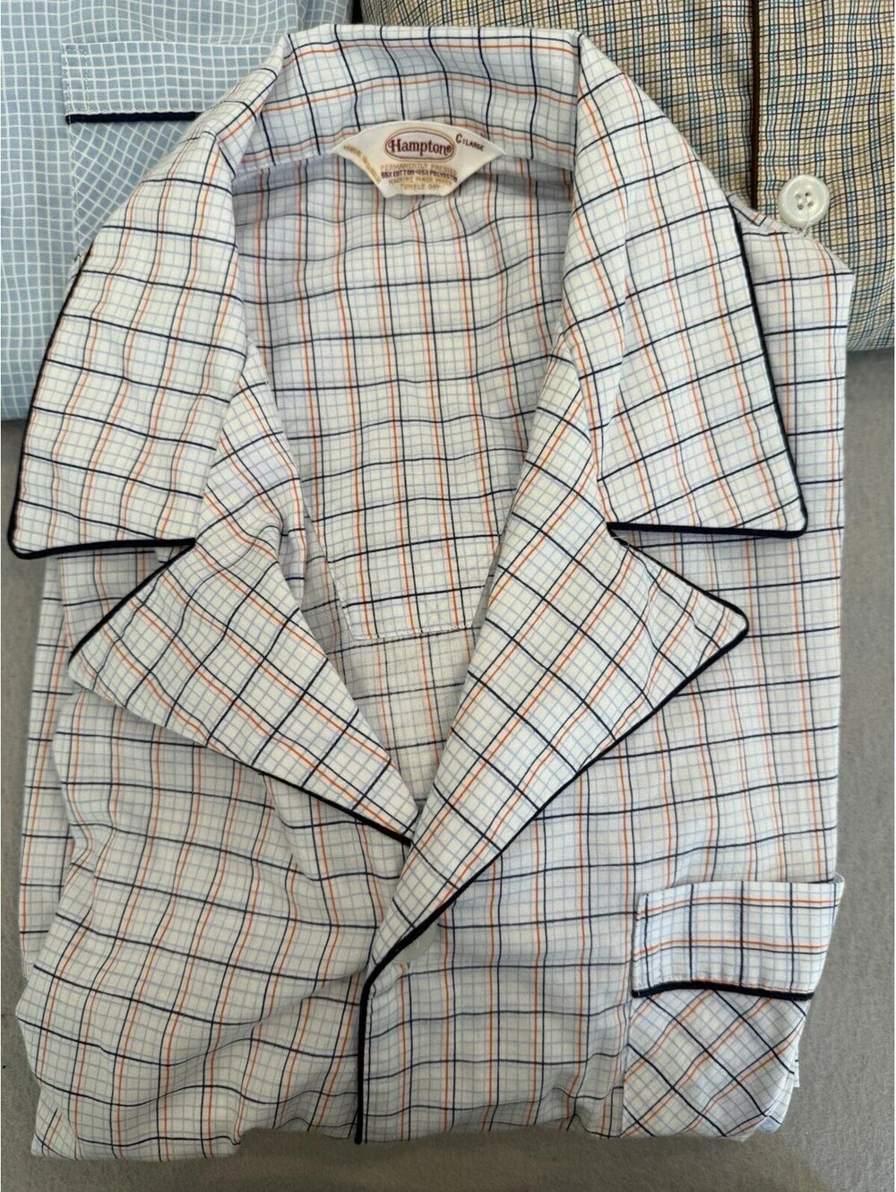 Vtg Hamptons Men’s Long Sleeve Pajamas Set Of 3 Sets Tops/Bottoms EUC